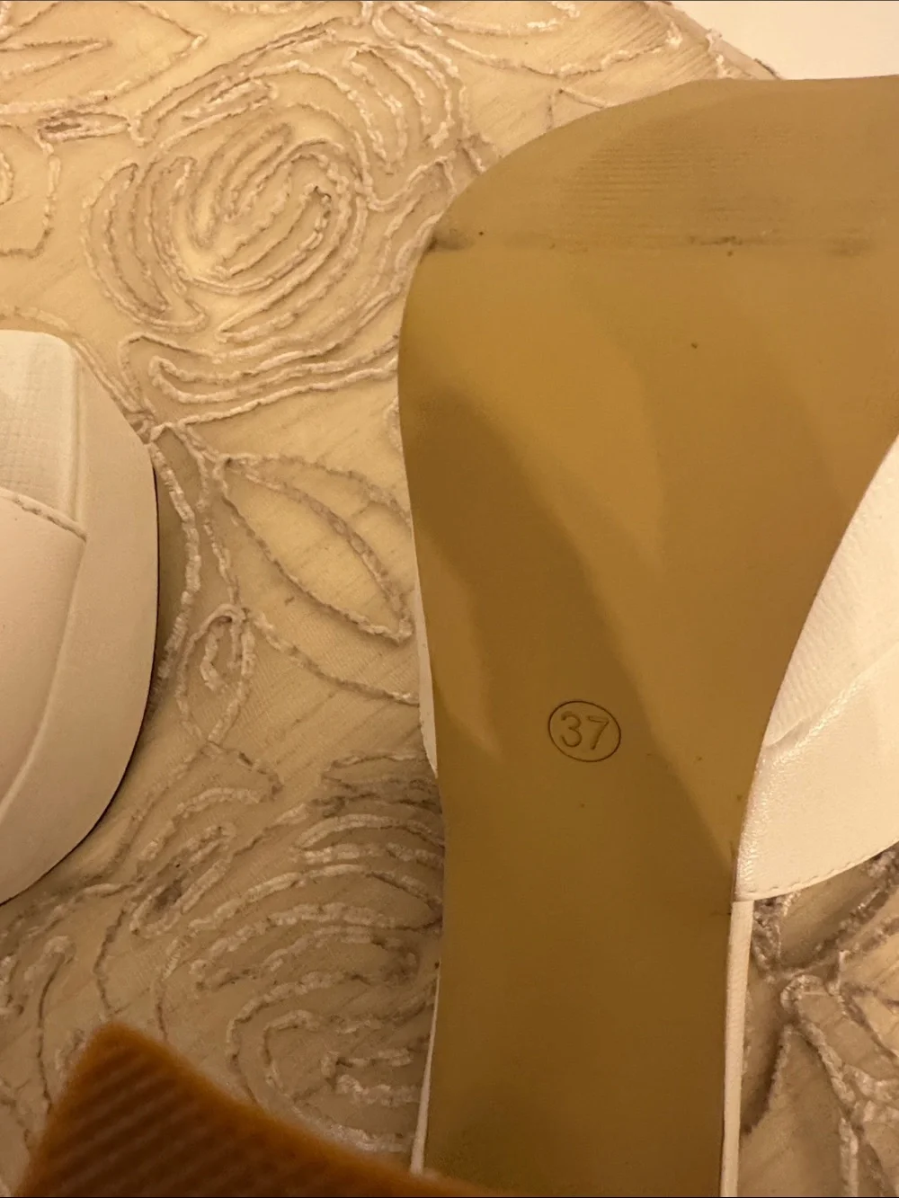 Womens white Platform Mule Heels. BRAND NEW